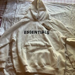 White essentials hoodie